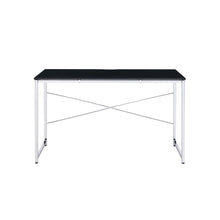 Load image into Gallery viewer, 47" Black and Silver Writing Desk