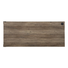Load image into Gallery viewer, 65" Brown and Black L Shape Writing Desk