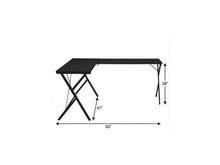 Load image into Gallery viewer, 62" Black L Shape Computer Desk