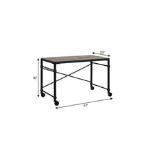 Load image into Gallery viewer, 47" Brown and Black Writing Desk
