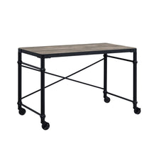 Load image into Gallery viewer, 47" Brown and Black Writing Desk
