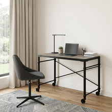 Load image into Gallery viewer, 47" Brown and Black Writing Desk