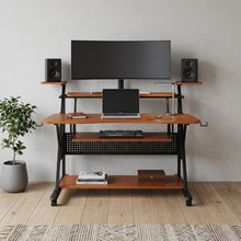 Load image into Gallery viewer, 67" Brown and Black Music Desk
