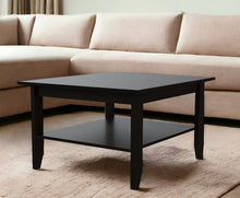 Load image into Gallery viewer, 22" Brown and Black Open shelving Bar Cart and Coffee Table