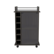 Load image into Gallery viewer, 22" Brown and Black Open shelving Bar Cart and Coffee Table
