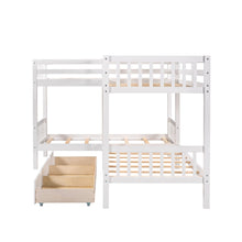 Load image into Gallery viewer, L Shaped Bunk Bed With Drawers
