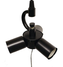 Load image into Gallery viewer, Black Bulb Three Light Metal Chandelier