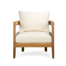 Load image into Gallery viewer, Porto - Outdoor 4 Piece Chat Set, Comfortable Seating, Acacia Wood And Rope, Compact Dimensions - Teak / Beige