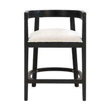 Load image into Gallery viewer, Modern Rubberwood Counter Stool Set With Upholstered Seats
