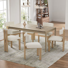 Load image into Gallery viewer, Modern 7 Piece Dining Set With Upholstered Armless Chairs And Dining Table