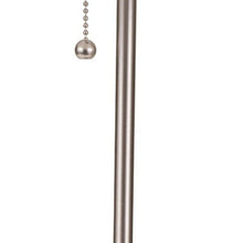 Load image into Gallery viewer, Metal Candlestick Table Lamp With White Classic Drum Shade - Silver