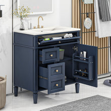 Load image into Gallery viewer, Bathroom Vanity With Top Sink, Storage Cabinet With 2 Drawers, Tip Out Drawer