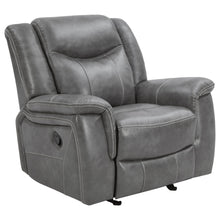 Load image into Gallery viewer, Encino - Upholstered Padded Arm Glider Recliner - Gray