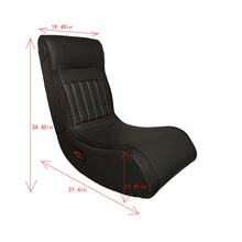 Load image into Gallery viewer, Foldable Gaming Chair With Onboard Speakers, LED Strip Lighting, Bluetooth, Vibration Massage, USB Charging Port - Black