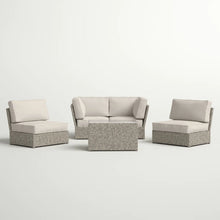 Load image into Gallery viewer, Stylish Modular Wicker Patio Seating Group