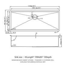 Load image into Gallery viewer, Undermount Workstation Kitchen Sink Stainless Steel Single Bowl
