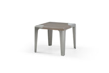 Load image into Gallery viewer, Wood Stainless Steel Square End Table - Ash Gray / Silver