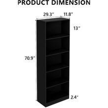 Load image into Gallery viewer, 5 Tier Bookshelf Storage Cabinet With Anti-Tip Kit