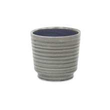 Load image into Gallery viewer, Striped Round Pot Planter (487405) - Gray
