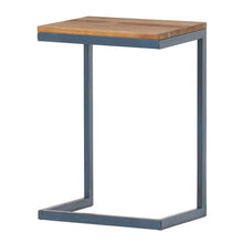Load image into Gallery viewer, C Shaped End Table With Iron Base And Fir Wood To