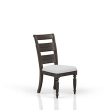 Load image into Gallery viewer, Upholstered Seat Ladderback Side Chair (Set of 2) - Coffee