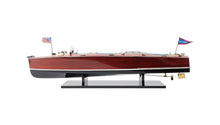 Load image into Gallery viewer, c1928 Chris Craft Triple Cockpit Large Painted Model - Brown