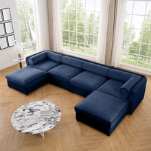 Load image into Gallery viewer, Contemporary Elegant Sofa With Storage And Ottoman