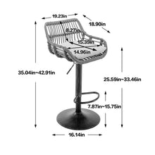 Load image into Gallery viewer, Modern Swivel Bar Stools Adjustable Counter Chairs With Footrest (Set of 2)
