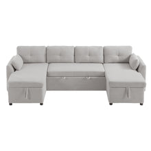 Load image into Gallery viewer, U-Shaped Sectional Sofa Bed With Storage And USB Ports