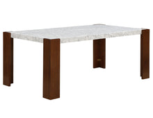 Load image into Gallery viewer, Hettie - Dining Table With Engineered Stone Top - Brown