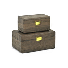 Load image into Gallery viewer, Hand Painted Decorative Box (Set of 2) - Dark Brown