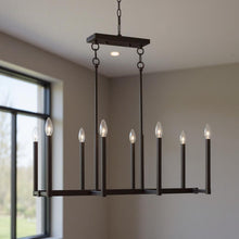 Load image into Gallery viewer, 18'' Eight Light Dimmable Chandelier With Shades - Bronze