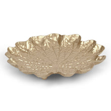 Load image into Gallery viewer, 6" Metal Handmade Leaf Trinket Tray - Gold