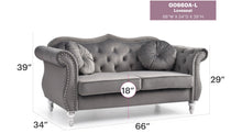 Load image into Gallery viewer, Stylish Flared Arm Loveseat