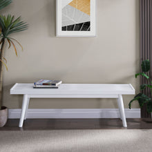 Load image into Gallery viewer, Larwich - Solid Wood Slatted Bench - White