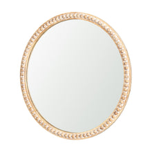 Load image into Gallery viewer, 30" Solid Beaded Round Framed Accent Mirror - Natural