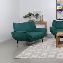 Load image into Gallery viewer, Grenada - Upholstered Flared Arm Accent Chair - Teal Blue