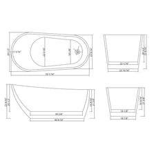 Load image into Gallery viewer, Contemporary Glossy Freestanding Bathtub With Overflow And Drain