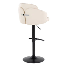 Load image into Gallery viewer, Dahlia - Contemporary Adjustable Barstool With Swivel With Rounded T Footrest (Set of 2)