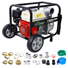 Load image into Gallery viewer, Honda - Gx160 Engine Water Pump 3" 264Gpm With Accessories Kit And Handle Wheel Kit - Black / Red