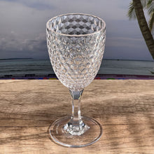 Load image into Gallery viewer, Diamond Cut Plastic Wine Glasses (Set of 4)
