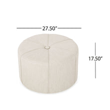 Load image into Gallery viewer, Contemporary Ottoman With Tonal Piping And Button Tuft Design