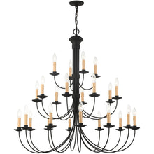 Load image into Gallery viewer, 40" Multi Light Dimmable Chandelier With Shades - Black