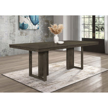 Load image into Gallery viewer, Glenmoor - Rectangular Dining Table With Geometric Double Pedestal Base - Dark Gray