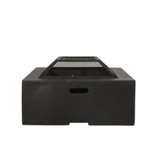 Load image into Gallery viewer, Outdoor Square Mgo Wood Burning Fire Pit - Dark Gray