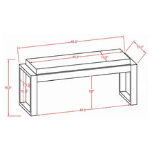 Load image into Gallery viewer, Sled - Leg Accent Bench With Abstract Upholstery - White