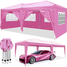 Load image into Gallery viewer, 10'X20' Ez Pop Up Canopy Outdoor Portable Party Folding Tent With 6 Removable Sidewalls + Carry Bag + 4 Pieces Weight Bag