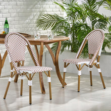 Load image into Gallery viewer, Outdoor Rattan And Aluminum French Bistro Chairs Set