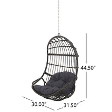 Load image into Gallery viewer, Rustic Hanging Basket Chair With Cushion