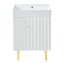 Load image into Gallery viewer, Bathroom Vanity, Combo Cabinet, Bathroom Storage Cabinet, Single Ceramic Sink